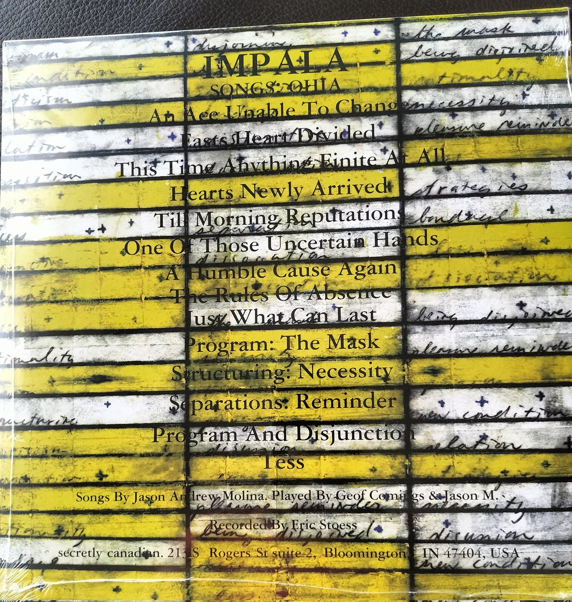 Nova entrada! La reedició de #Lp de Songs:Ohia "Impala" #Alternativa #Country #Rock #Indie <a href="/jasonamolina/">Jason Molina Music</a> #vinyl