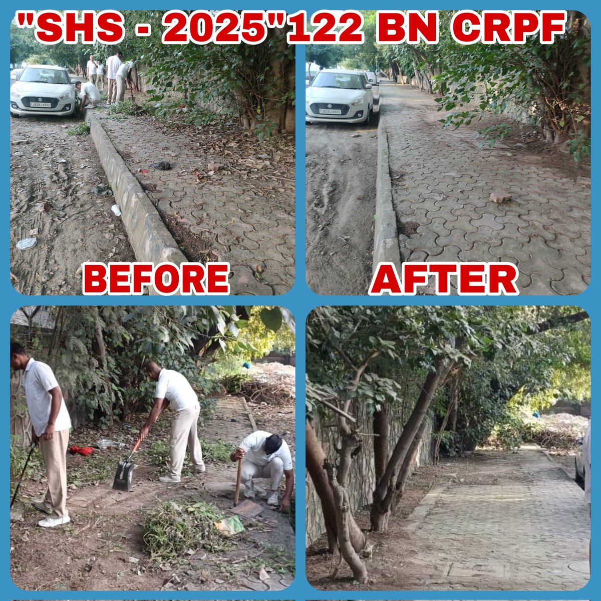 122 BN, CRPF, New Delhi (@commandant122b1) on Twitter photo " SHS Champaign 5.0" Participated in a cleanliness drive today and the impact of collective efforts can be seen . Let's keep our cities and surrounding clean. #SwachhBharat
#SHS2025
#SwachhataHiSeva2025
#Swachhatautsav
<a href="/SwachhBharatGov/">Swachh Bharat Urban</a>
<a href="/swachhbharat/">Swachh Bharat Mission - Grameen</a>
<a href="/MoJSDDWS/">Department of Drinking Water & Sanitation (#DDWS)</a> " SHS Champaign 5.0" Participated in a cleanliness drive today and the impact of collective efforts can be seen . Let's keep our cities and surrounding clean. #SwachhBharat
#SHS2025
#SwachhataHiSeva2025
#Swachhatautsav
<a href="/SwachhBharatGov/">Swachh Bharat Urban</a>
<a href="/swachhbharat/">Swachh Bharat Mission - Grameen</a>
<a href="/MoJSDDWS/">Department of Drinking Water & Sanitation (#DDWS)</a>