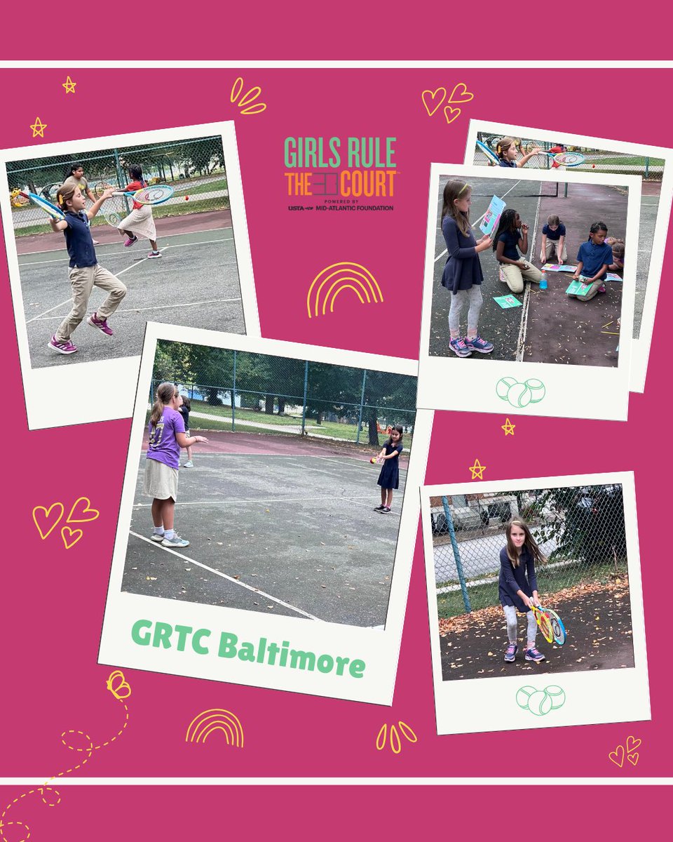 Fall vibes from our Baltimore GRTC crew! 🧡🍁 They’ve been working on setting present and future goals while also practicing hand-eye coordination on court 🎾💪

The season may be cooling down, but their energy and growth are heating up! 

#girlsrulethecourt #tennis #fall