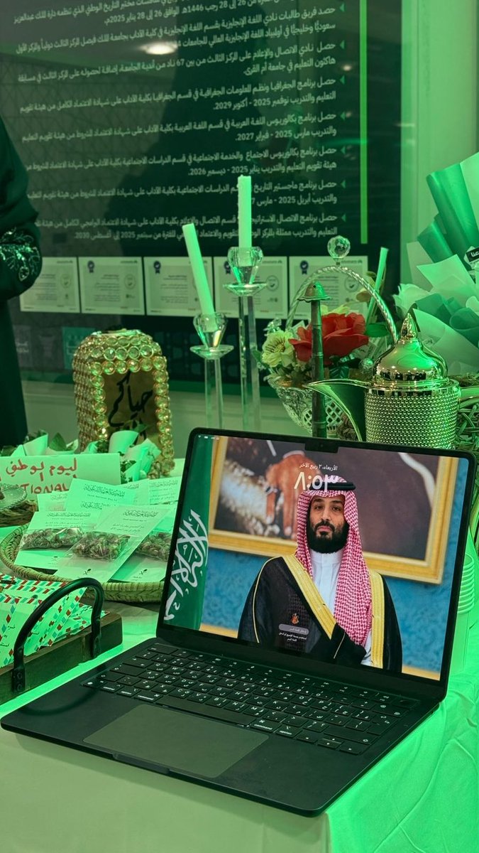 DTC_KFU's tweet photo. شارك نادي دليل السياحي بركن مشترك مع كلية الآداب في عمادة شؤون الطالبات بجامعة الملك فيصل،
ضمن احتفالية اليوم الوطني الـ95 في 
حفل صُنع في الأحساء 🇸🇦🌟
مشاركة تعبّر عن الفخر بالوطن، وتعكس روح التعاون والاعتزاز بالهوية الوطنية 🩵 https://t.co/4joFBg99S2