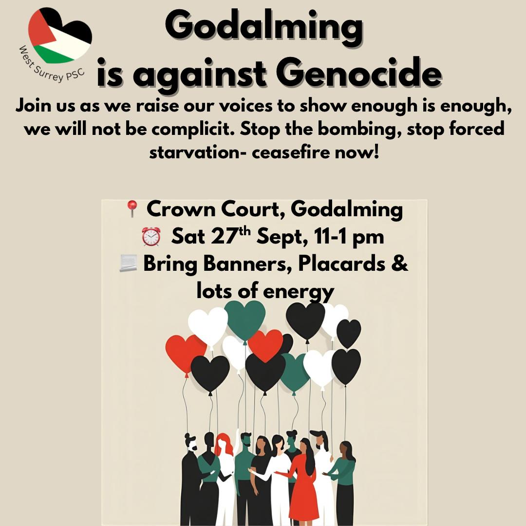Coming up this Saturday - meet at Crown Court Godalming 11am