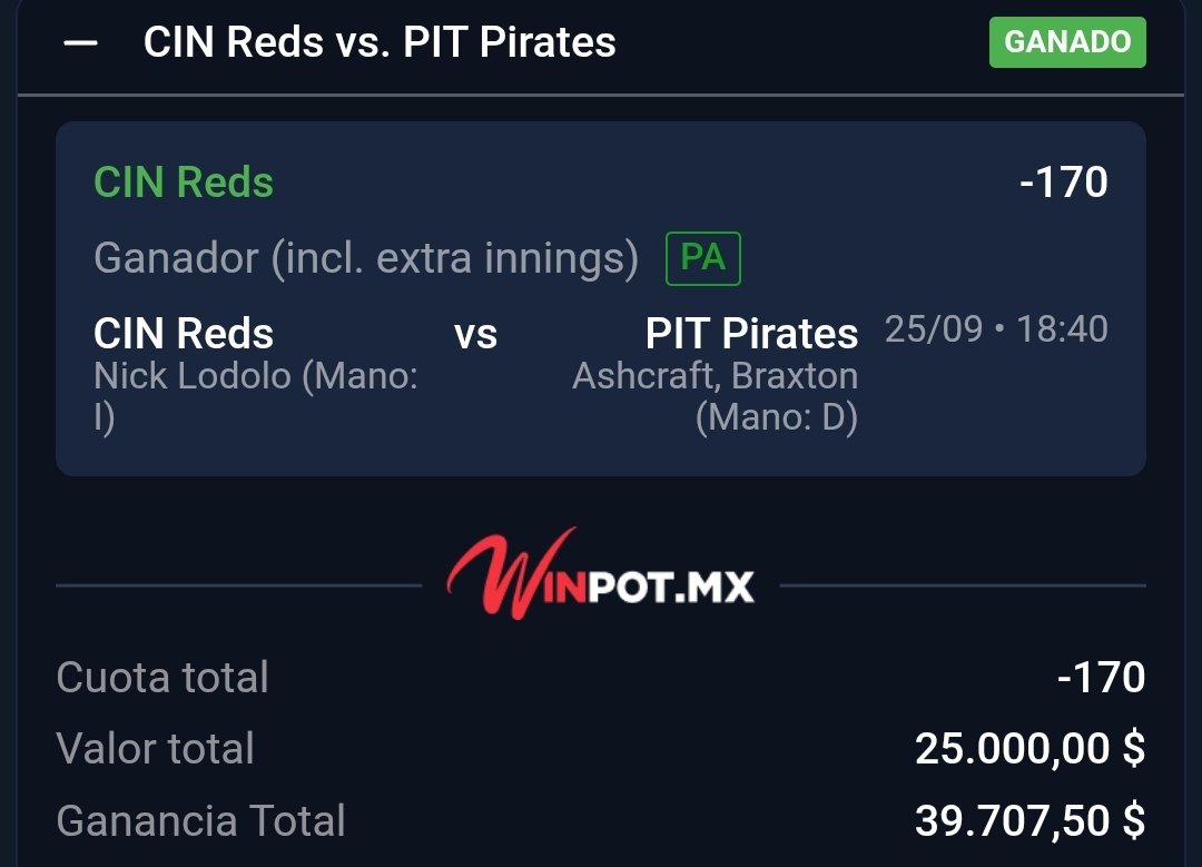 ChapitoApuestas's tweet image. SE PRENDIÓ EL CERRO 🔥🔥🔥🔥 !!

Comenzamos el día Ganando este Apuesta ⚾️✅️ !!

Bien hecho mis Chingones, a Cobraaaaar Caraaajooo ❤️ !!
