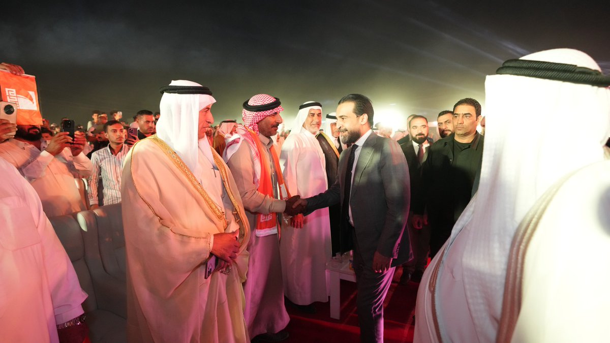 TakadumBoss's tweet image. رئيس حزب تقدم@AlHaLboosii يرافقه عدد من قيادات الحزب في محافظة نينوى، يحضر تجمّعاً جماهيرياً لدعم مرشَّح الحزب فلاح الزيدان في القيارة  .