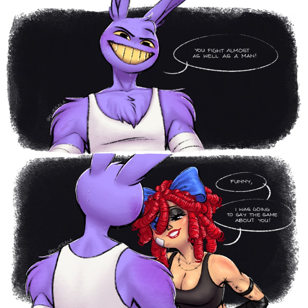 eljesala's tweet photo. I need me some more #bunnydoll from the #TADCfightclub AU
Fight Club/Boxer AU belongs to @burrotello https://t.co/3sMPPWTcRT
