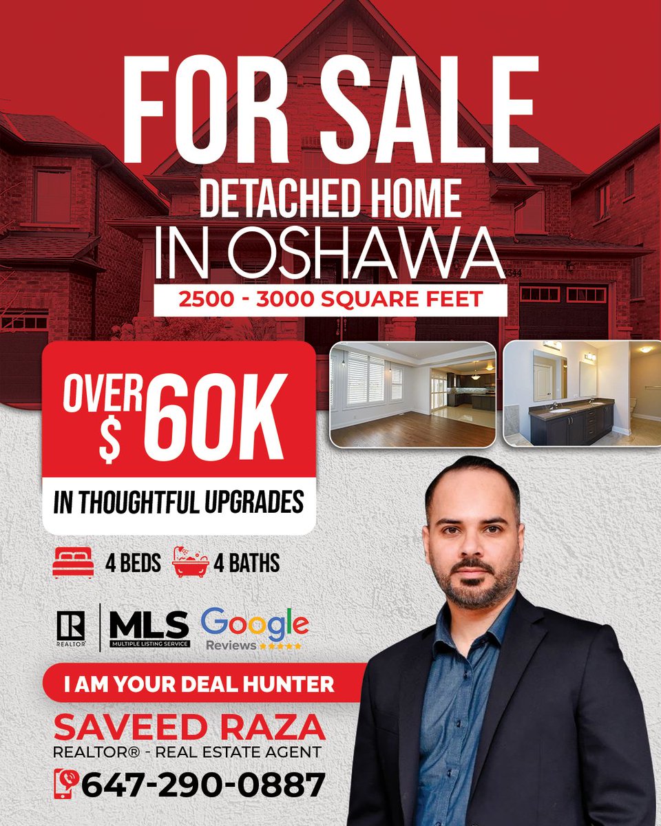 saveed's tweet image. ✨ Private Showing✨
Looking for your dream home in Oshawa’s desirable Windfields community? Don’t wait—this one won’t last long!

📲 Call me today and let’s get it DONE!
📞 Saveed Raza | (647) 290-0887

#DealClosed #SoldBySaveed #GTAREalEstate #WinningMoves #ForSaleinOshawa