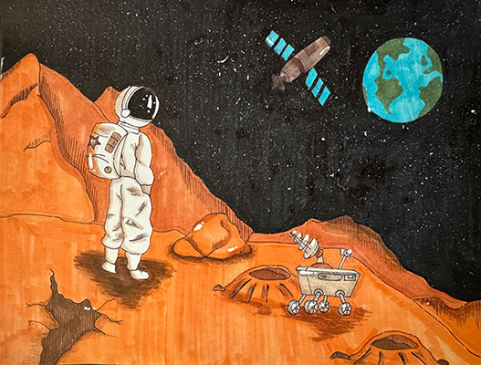 NASAJPL's tweet image. The Red Planet has fueled imaginations for decades.

Last month, to mark 60 years since we saw the first images of Mars, we asked young artists to show us what the planet might look like to future astronauts. They did not disappoint with their out-of-this-world creativity!