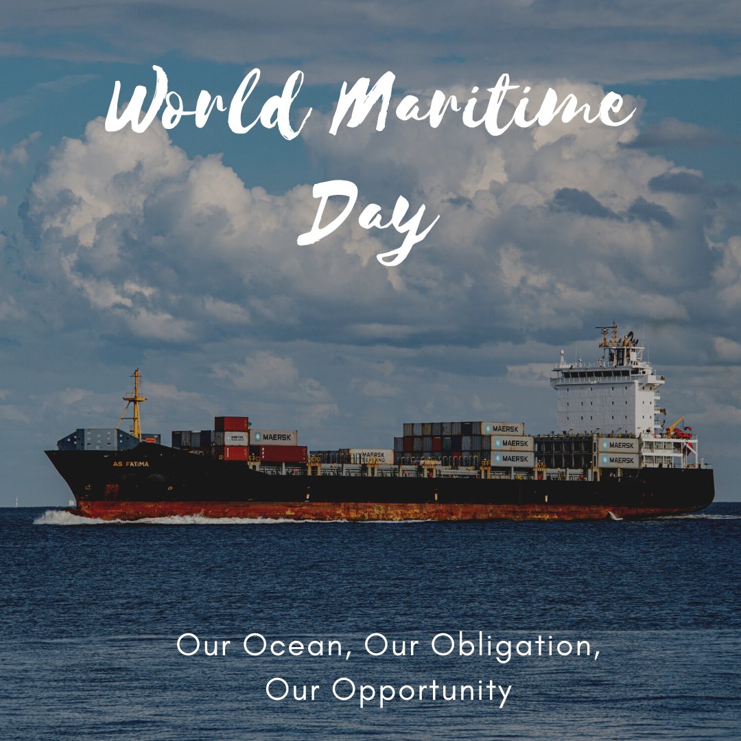Today we mark #WorldMaritimeDay by remembering our obligation to protect the ocean. More than 80% of global trade is supported  by maritime transport and the ocean plays a key role in climate regulation, is a source of livelihood for many and is home to a variety of biodiversity.