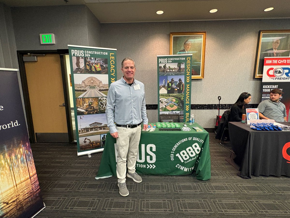 prusconstruct's tweet image. We’re at @nkuedu Career Fair today! Stop by our booth to learn about Prus Construction &amp;amp; our Construction Management Co-Op program. Build skills, gain experience, and shape your future with us. #NKU #CareerFair #ConstructionManagement #PrusConstruction