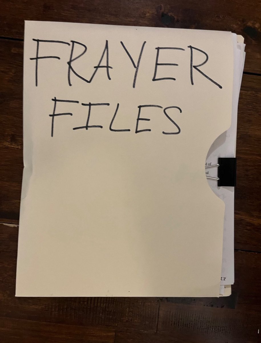 We will get to the bottom of this. #FRAYERFILES