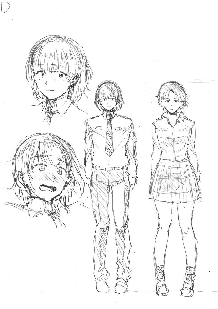 没プロットのキャラデザ。
口数少なめで主人公を眺めており、たまに目が合うと笑みを浮かべる。一見、クール&ミステリアスだけど実はほわほわ天然系。いざ面と向かうとシャイガールで顔真っ赤になっちゃう。仲の良い女子達が何とかして二人をくっつけようとするけど主人公も相当奥手で...みたいな。