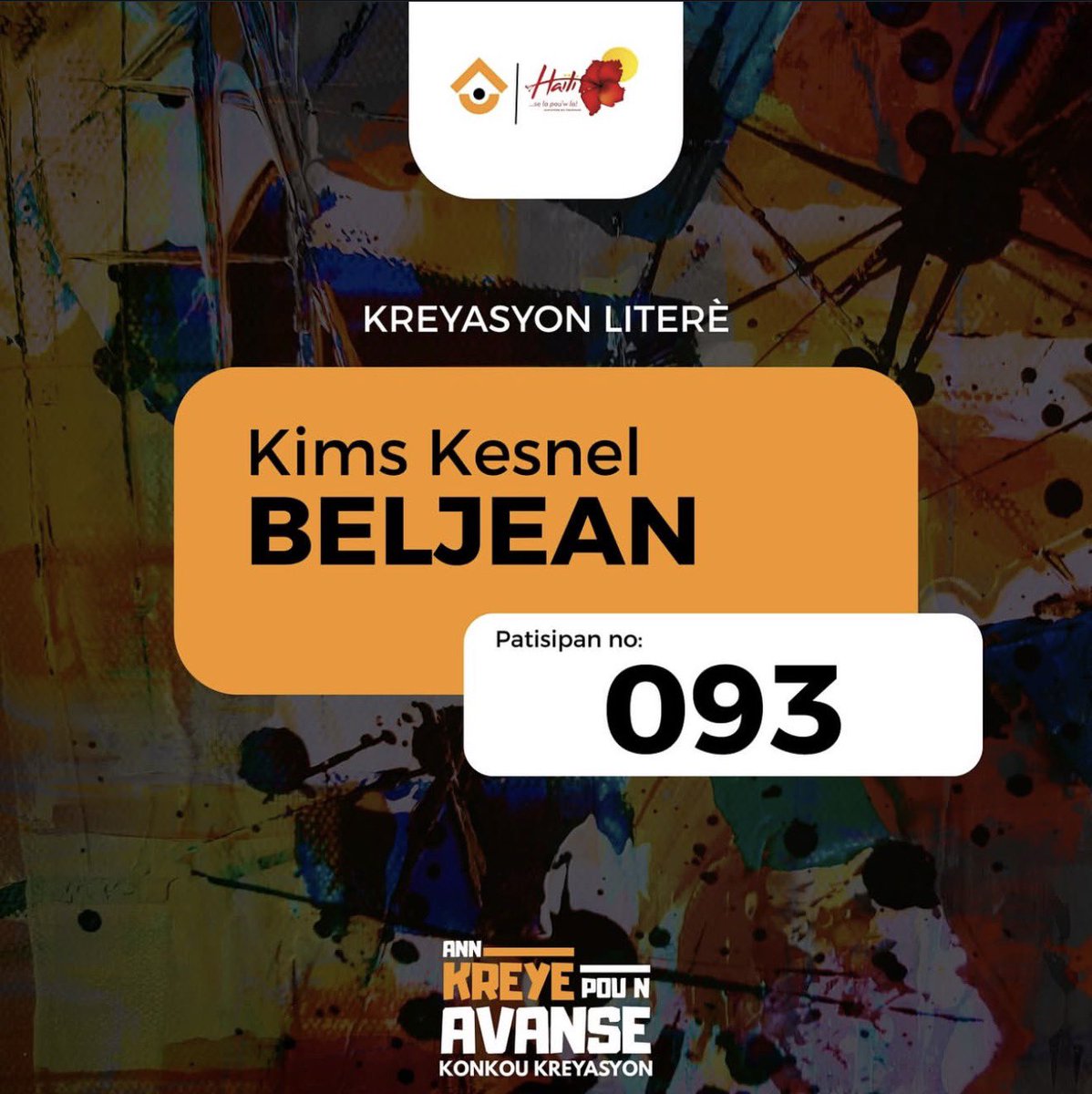 Youn nan kolaboratè nou, <a href="/KimsBeljean/">Magnifico🍷🎙✒</a> ap patisipe nan yon konkou kreyasyon literè kote vòt piblik la konte pou 30%. 

BelJean se yon Top Talan, kreyatè

Nou envite w al vote sou paj sa yo

facebook.com/61576587336777…

instagram.com/p/DO5jwGOjUes/…

P ezite like, kòmante epi pataje l.