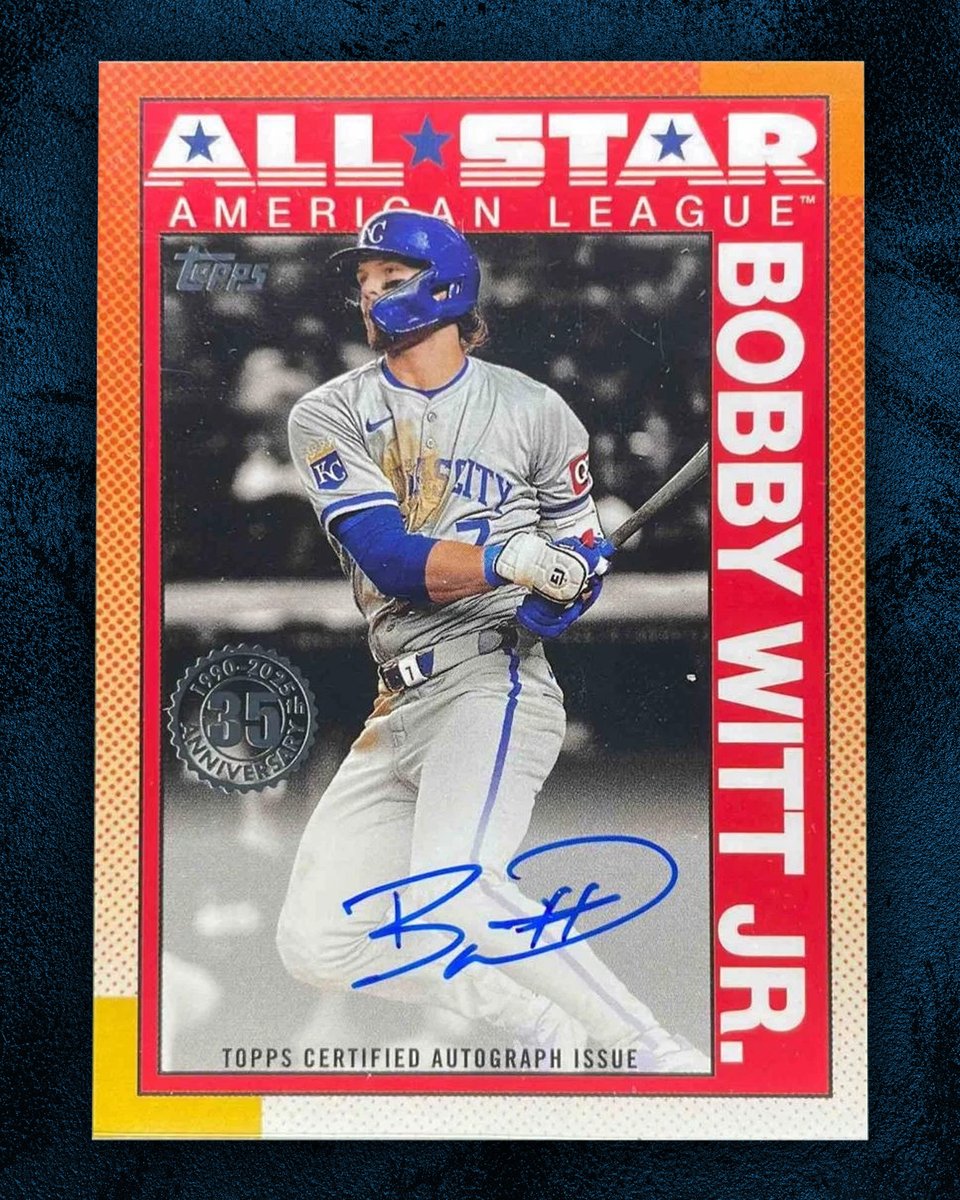 We're teaming up with Topps to give away this signed Bobby Witt Jr. card!

Like this post, tag two friends, and follow <a href="/Topps/">Topps</a> for a chance to win!
