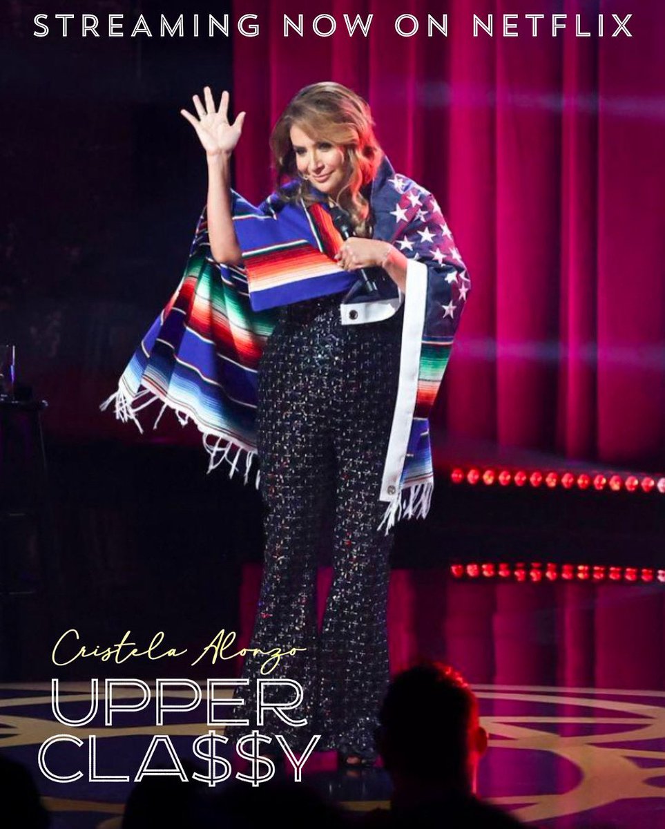 UPPER CLASSY IS STREAMING NOW ON @netflixisajoke !

Thank you to everyone that has seen the special. Tell your friends/family about it. I want people to know it exists.

The flag in this pic is from the end of my special. It’s a sarape flag from @sintituloshop -small Latina biz!