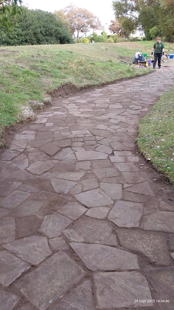 Big thanks to the team from BDO, Liverpool, who  joined us yesterday for the second of their volunteer days. They continued along the crazy paved path in Marine Garden and got all the way to the end! The path is now twice as wide as it was!