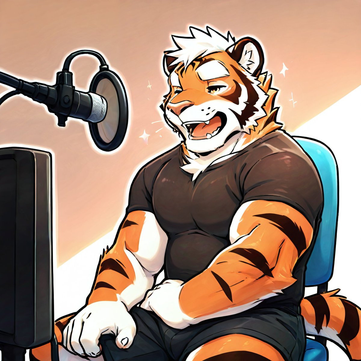 唱歌要用丹田沒錯啦...  但是你手的位置怪怪的

#AIart 
#furry #furryartwork