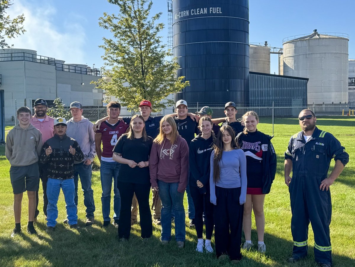 This morning, we co-hosted a plant tour with producer member <a href="/AlCornEthanol/">Al Corn Clean Fuel</a> for  15 students from Triton High School's Ag Economics class! bit.ly/42Qkx06
