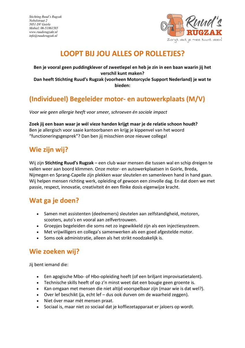 Alwin_Drost's tweet image. Aangezien ik gekapt ben met LinkedIn doe ik het maar even zo. 

Mooie vacature voor de liefhebber in een werkomgeving die nou niet echt standaard is. Je hoeft daar alleen maar de tekst van de vacature voor te lezen om te begrijpen wat ik bedoel. Dus wie wordt mijn nieuwe collega?…