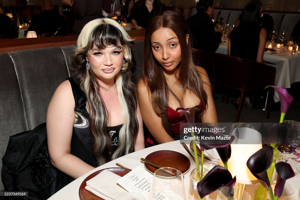 lolayupdates's tweet image. Lola Young and PinkPantheress at the Skims x Nike event in NYC