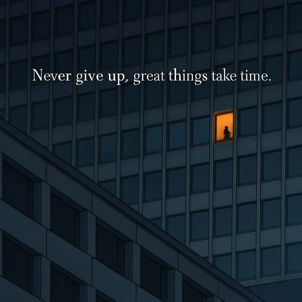 FreakyTheory's tweet image. Never give up. Great things take time.