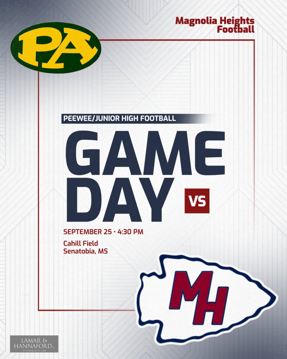 Junior High and Peewee 🏈  are back on The Hill tonight! The two teams will host Pillow Academy starting at 4:30 PM.
#ChiefPride