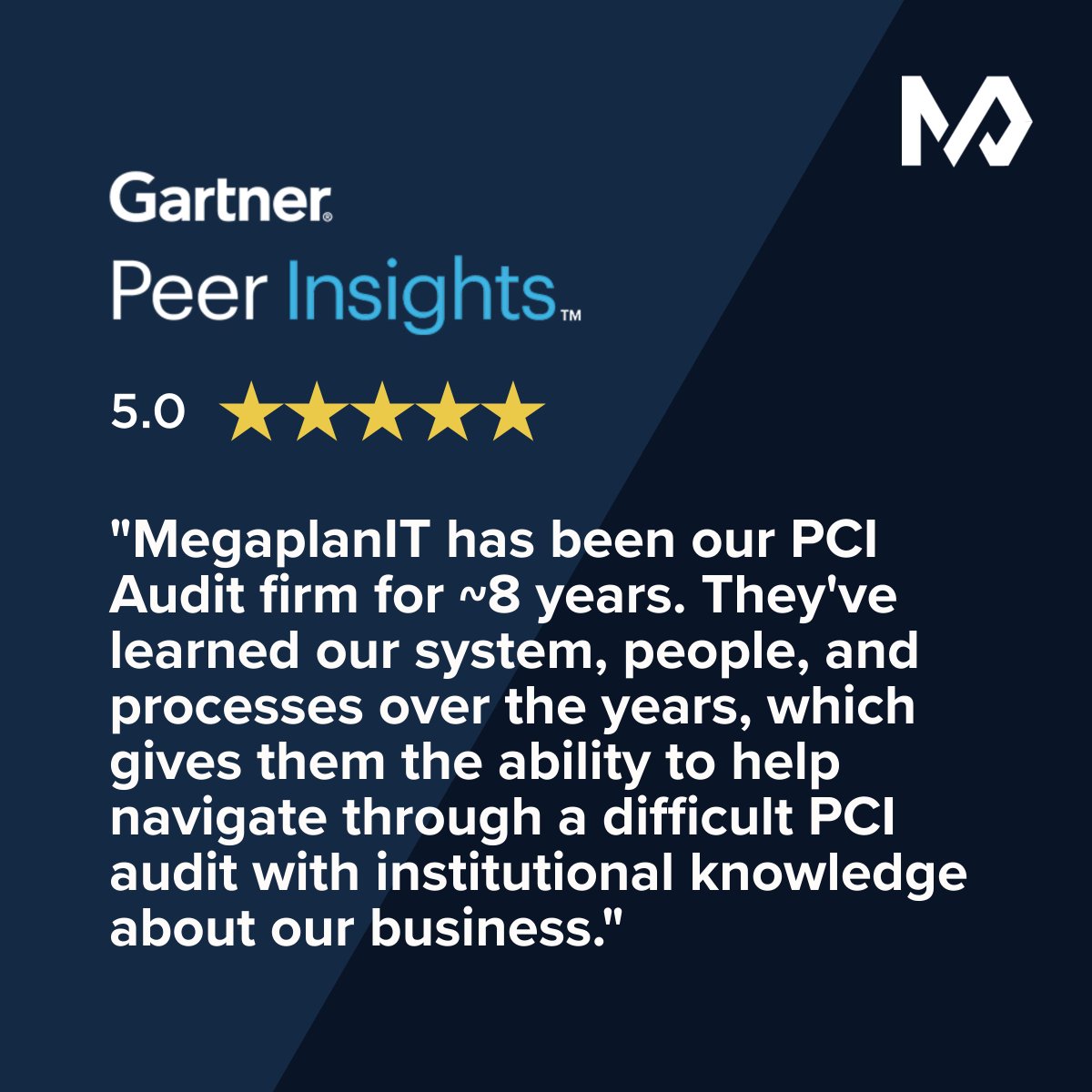 MEGAPLANIT's tweet image. We often hear this sentiment from our Gartner Peer Insight reviewers 👇

MegaplanIT’s experts build long-term partnerships so you don’t have to start from scratch each year! 

Ready for a headache-free audit? megaplanit.com/contact-us/

#PCIDSS #AuditSupport #ClientSuccess