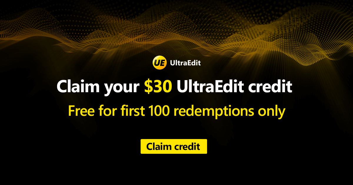 ⏰ ONLY A FEW DAYS LEFT!

Don’t let your free UltraEdit Enterprise credit sit idle — claim it and give your setup the boost it deserves. Get $30 FREE on your next UltraEdit purchase.

Until September 30 only!

👉 Redeem Now: tinyurl.com/8k73r2ze

#UltraEdit #Developers
