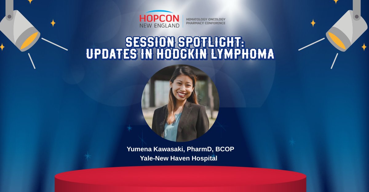 What's new in Hodgkin lymphoma? 🧬 

Yumena Kawasaki, PharmD, BCOP, an expert speaker at HOPCON-NE, has a review of the latest clinical data, and also strategies to equip pharmacists to mitigate and manage AEs! 📊💊