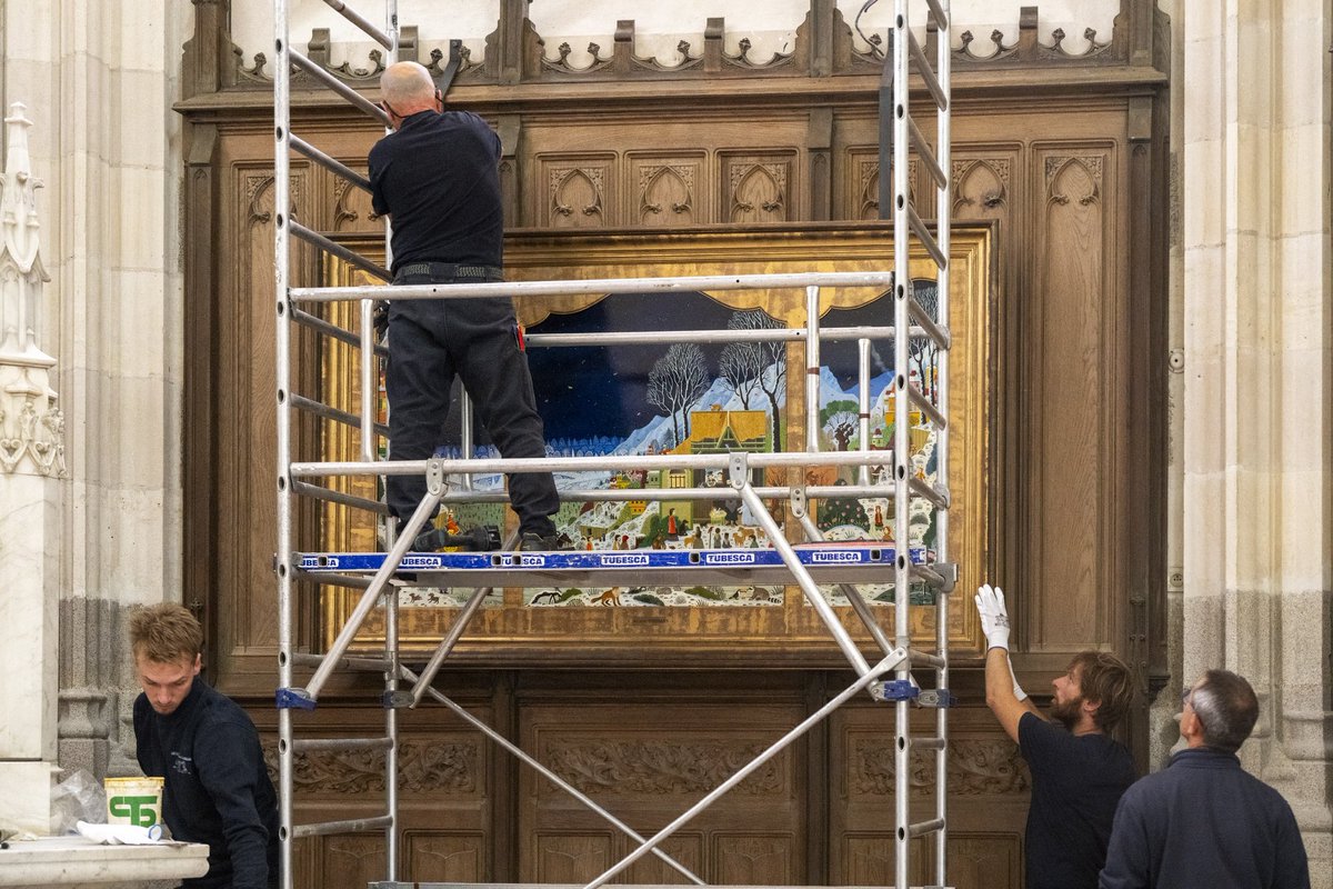 AlainThomasOff's tweet image. [COULISSES CATHÉDRALE] 🎉

En amont de la réouverture de la Cathédrale Saint-Pierre-et-Saint-Paul de Nantes, découvrez en avant-première et de façon exclusive la réinstallation de la « Nativité » d’Alain Thomas dans son nouvel écrin : 

« La chapelle de la Nativité » 😇