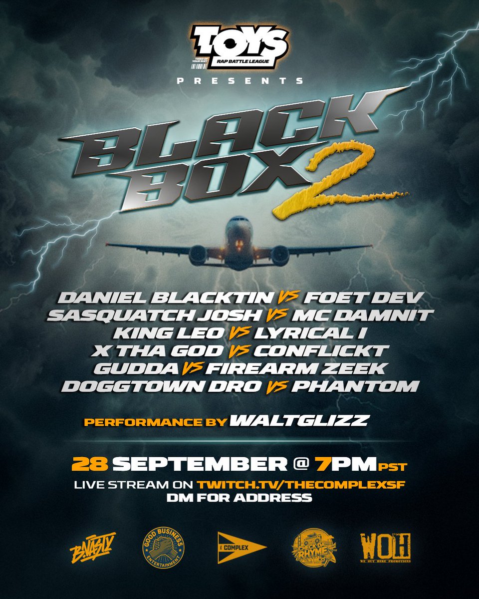 Live on twitch.tv/thecomplexsf 9/28 7pm pst