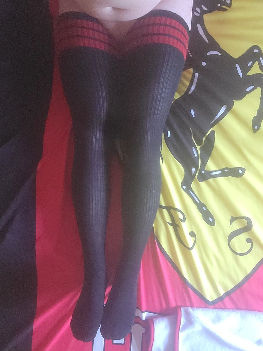 It's crazy how fucking long these dam socks are. I got em at the Halloween store. #femboy #femboi #ThighsThursday #femboysocks