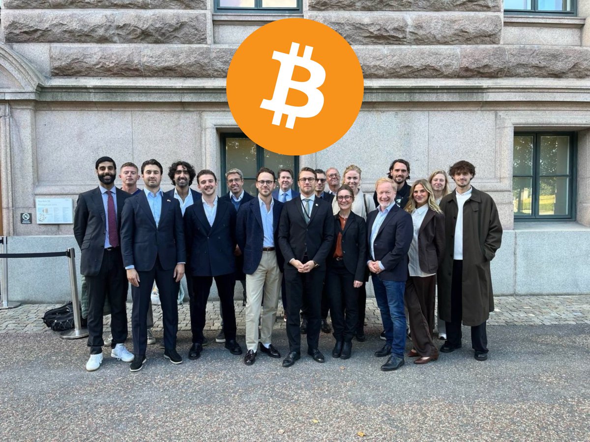 Bitcoinpolicydk's tweet photo. A first step for Bitcoin adoption in the Swedish Parliament

The Swedish Parliament recently hosted an informative Bitcoin seminar, organized by @DennisDioukarev. The event featured excellent presentations from @satmojoe, @bitcoin_advies @JAN3com, and marked an important step as #Bitcoin enters the political stage in Sweden.

A member of the Danish Bitcoin Policy Institute was present, and we see this as a valuable opportunity to strengthen Nordic cooperation. We look forward to supporting similar initiatives at the danish parliament in the near future.