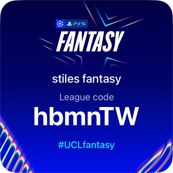 ransforda_17's tweet photo. Hey, want to challenge me in UEFA Champions League Fantasy Football? Click the link and use the code hbmnTW to join my league. Bring it on!  https://t.co/oinFAmH2TQ https://t.co/6qnLX8ovpA