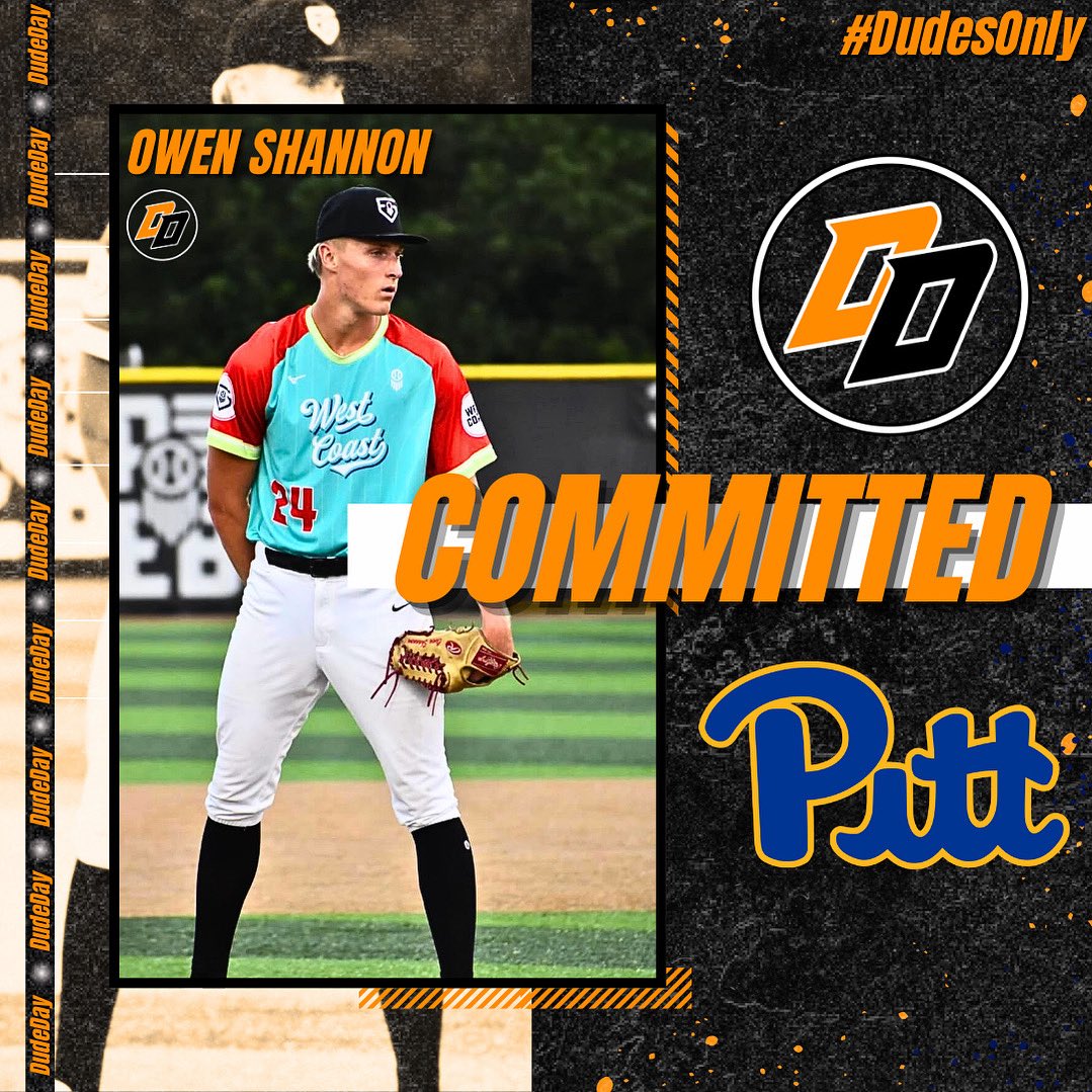 DudeDayBaseball's tweet image. Congratulations to Owen Shannon ‘26 on his commitment to the University of Pittsburgh! 🐆 @OwenShannon2026 @Pitt_BASE @H2PBaseballCamp 

#DudesOnly | #GoPitt