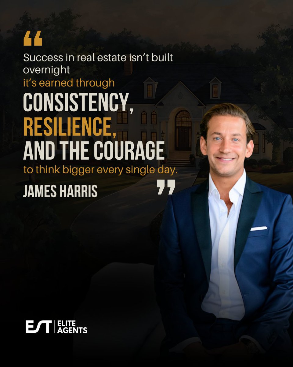 estatemediaus's tweet photo. Consistency. Resilience. Big thinking. That’s the blueprint James Harris swears by in real estate — and in life. 🏡✨
What’s one habit you’re building today that your future self will thank you for? 👇
#JamesHarris #RealEstateMindset #RealtorLife #LuxuryRealEstate #SuccessMindset
