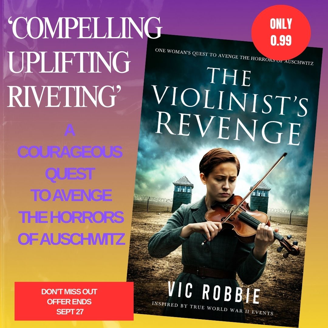 Don’t miss out. I’m offering my latest novel, The Violinist’s Revenge — a courageous woman’s quest to avenge the horrors of Auschwitz — for the special price of 0.99 until Saturday, September 27. Get your copy now at —
UK —amazon.co.uk/dp/B0FF4WV3GQ
US —amazon.com/dp/B0FF4WV3GQ