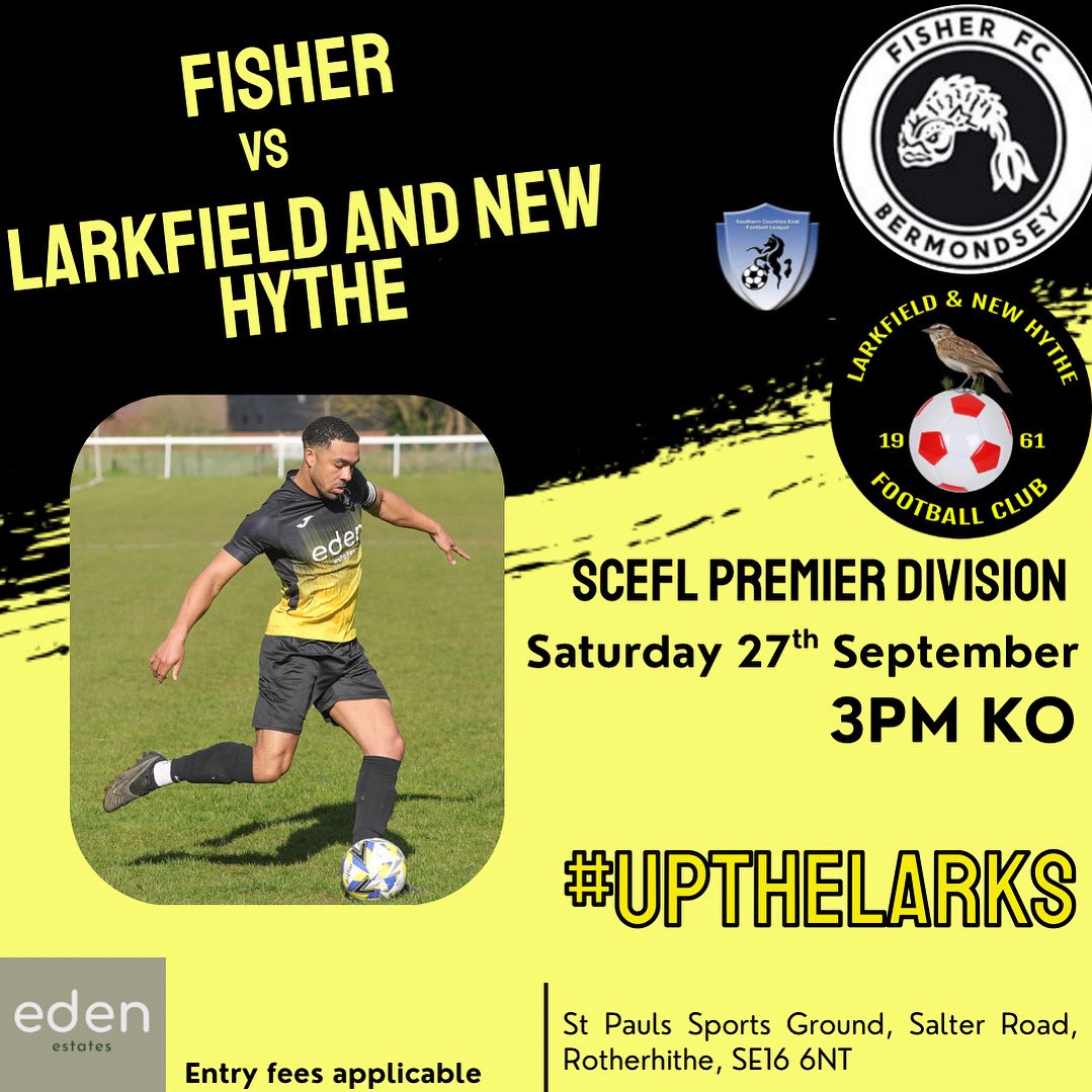 Up next for the first team the lads play away to FISHER. 3pm KO. St Pauls Sports Ground, Salter Road, Rotherhithe, SE16 6NT🥅⚽️