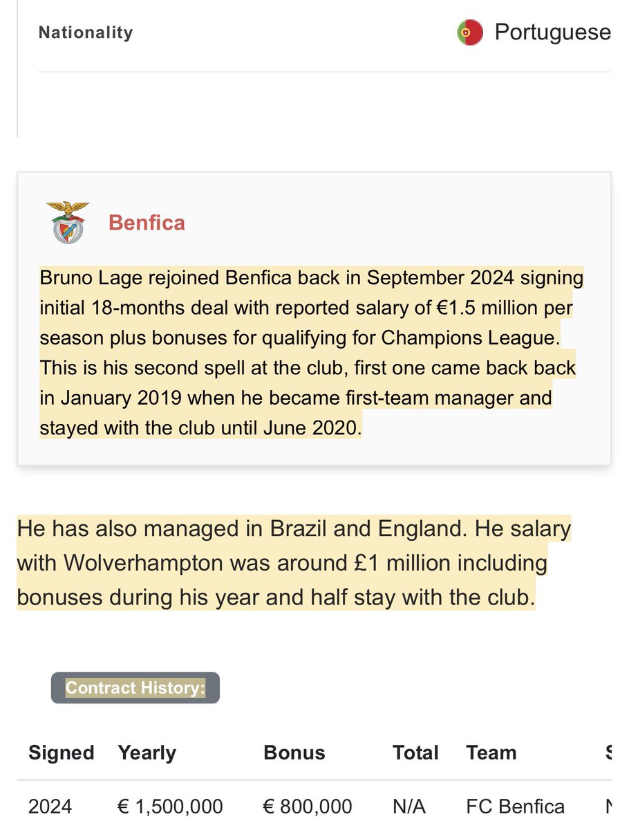 طب بما ان الاخبار بتقول ان #الاهلي عرض علي برونو لاج اكتر من اربعة مليون ونص يورو. والاخبار دي من بره وجوه

وفي محاولات غريبة من امبارح لتحليل المبلغ ده واننا بنقول ان مرتب برونو في بنفيكا كان اتنين مليون ونص.

احب بس اقول ان مرتب برونو في بنفيكا كان مليون ونص بس يعني الاهلي عارض