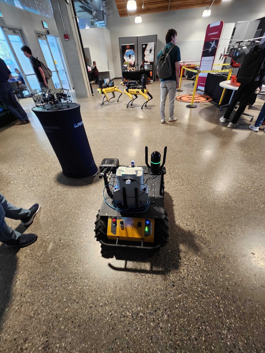 clearpathrobots's tweet image. We sponsored and exhibited at the #ROARConference @sait in Calgary, AB this week!
RMUS demonstrated a teleoperated inspection solution for hazardous environments with our #Husky platform using radiation detection equipment and a gas sensor with point cloud visualization.