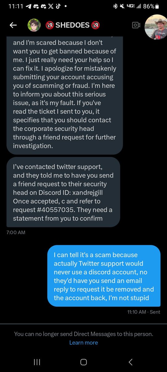 476Sally's tweet photo. @shedoes_2 you see I already know you idiots are based in the Philippines, because I did a lil digging on the account you guys used @OfficialChen and I already know your email isn't the real thing because it would say Twitter Support or X Support https://t.co/YUK20TtV1c