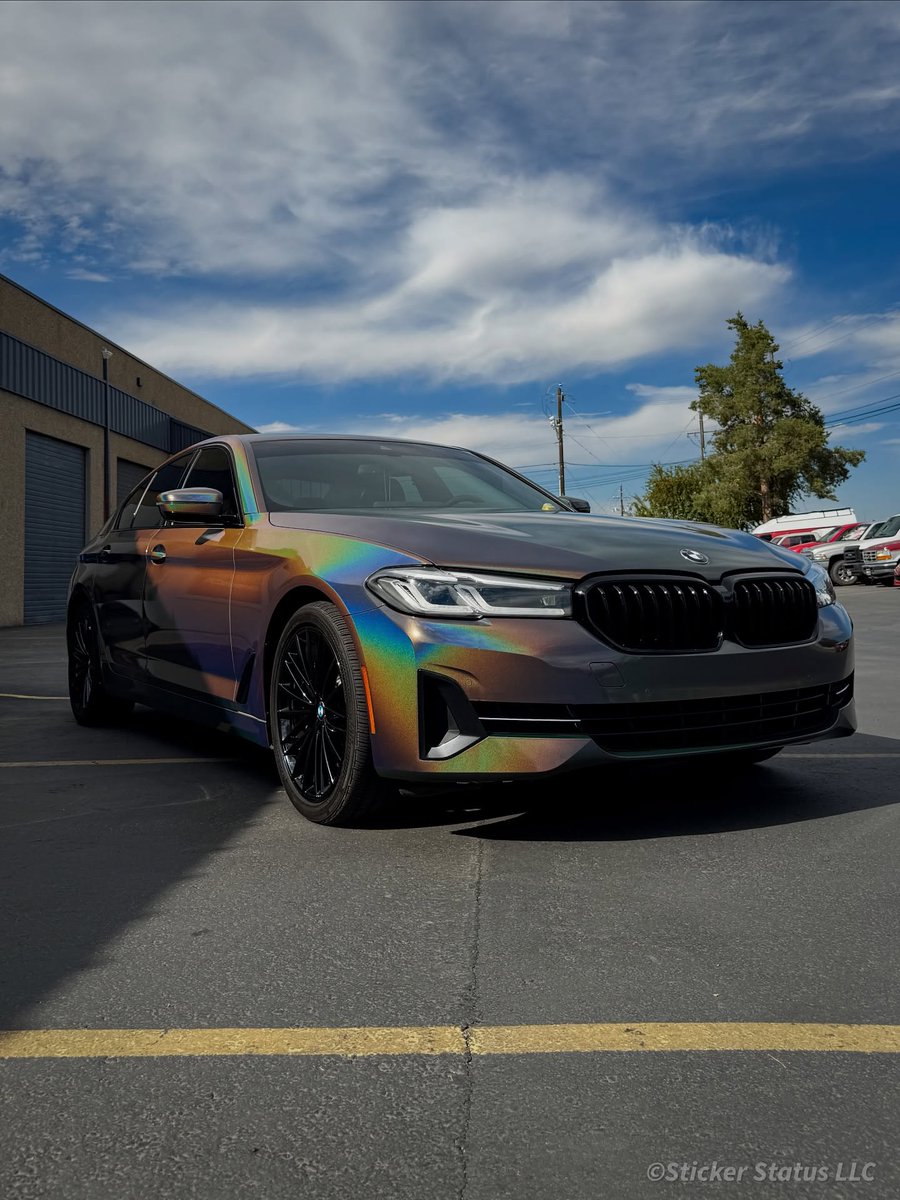 This BMW 530 just leveled up. 💪 Wrapped in Avery Gloss Prismatic Gray, it’s sleek and clean in the shade but throws a rainbow flash when the light hits — loud, bold, and impossible to ignore. 🏎️⚡️

GET SPONSORED BY Sticker Status! Apply today at
carsponsors.com/application/