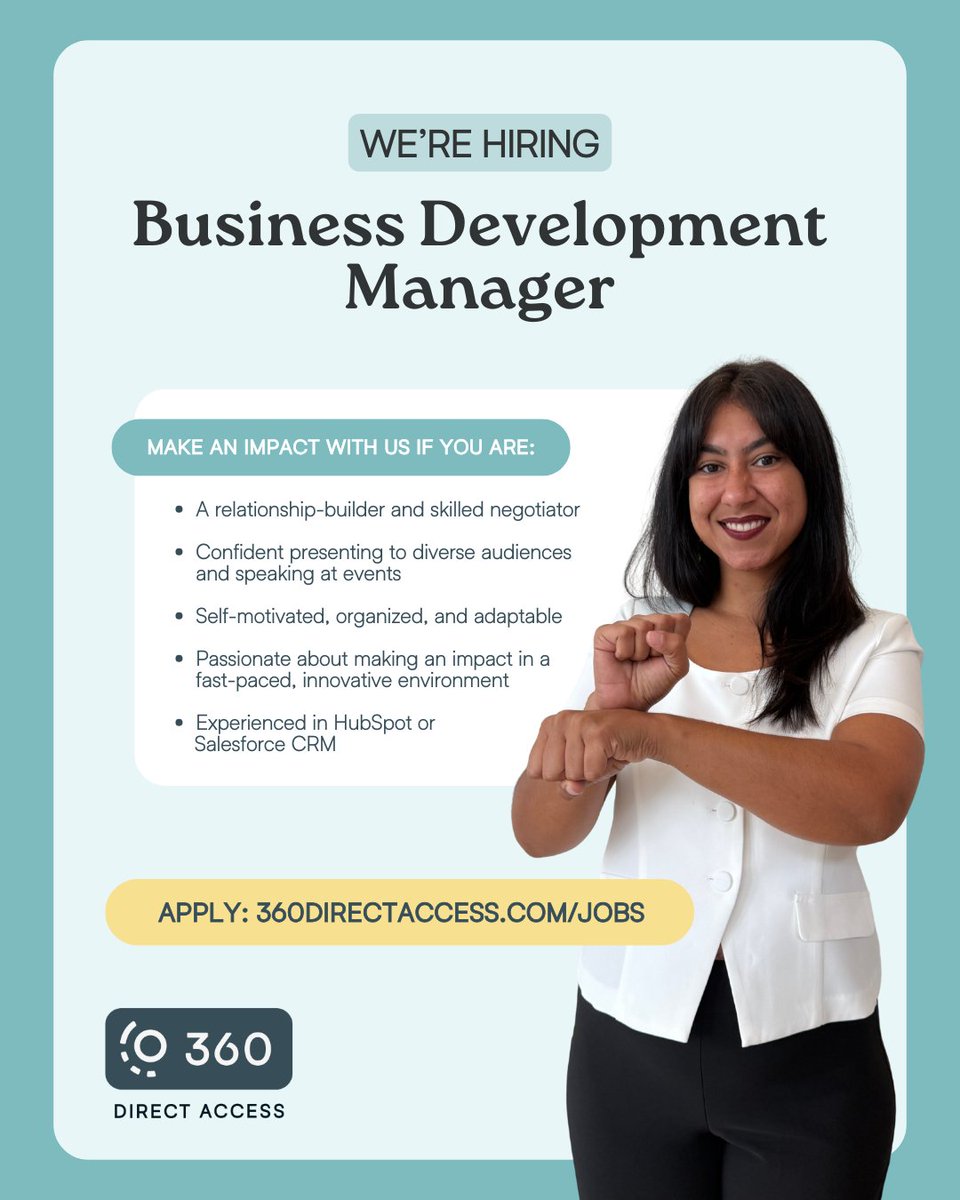 We’re Hiring: Business Development Manager!

We're looking for a dynamic growth driver to build meaningful connections, expand partnerships, and represent our deaf-owned, deaf-led company on stage and in the marketplace.

Apply at hubs.ly/Q03L1FFR0.