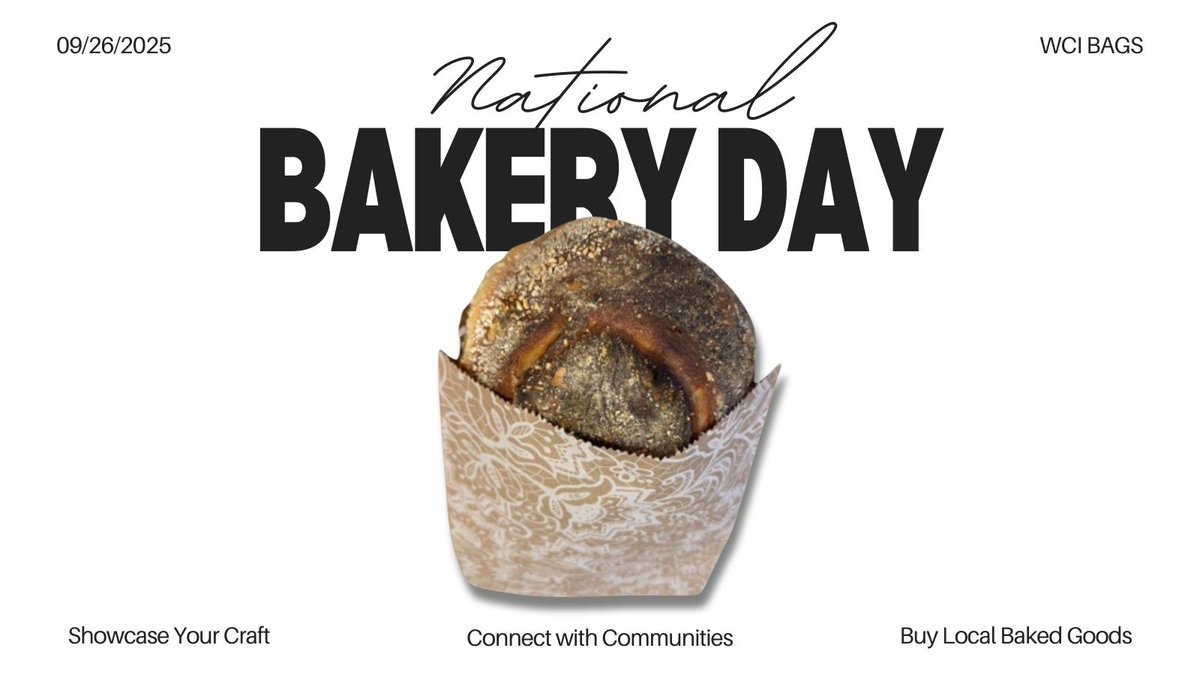 wcibags's tweet photo. 🍞 Happy #NationalBakeryDay! We’re proud to support local bakeries with compostable, food-safe paper bags - made in the USA. Better for your bread. Better for the planet. 🌍 #SustainablePackaging #EcoFriendly #WCIbags #BreadBags #BakeryBags https://t.co/CZqOALU1AP