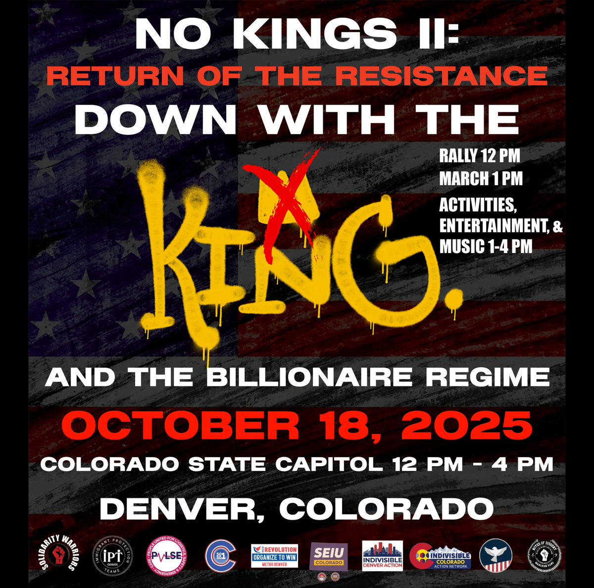 OurRevDenver's tweet image. #NoKings #Denver #StopTheCorruption #Colorado October 18th is No Kings II. Join us!