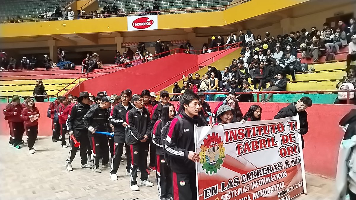 InstitutoFabril's tweet photo. El Instituto Tecnológico Fabril de Oruro es participé del 8vo Encuentro Deportivo Departamental de institutos tecnicos tecnológicos de educación superior fiscal y de convenio de oruro 

#Oruro #OruroBolivia #institutos #Deportes #basketball #futbol #atletismo https://t.co/Oh42phcDBD