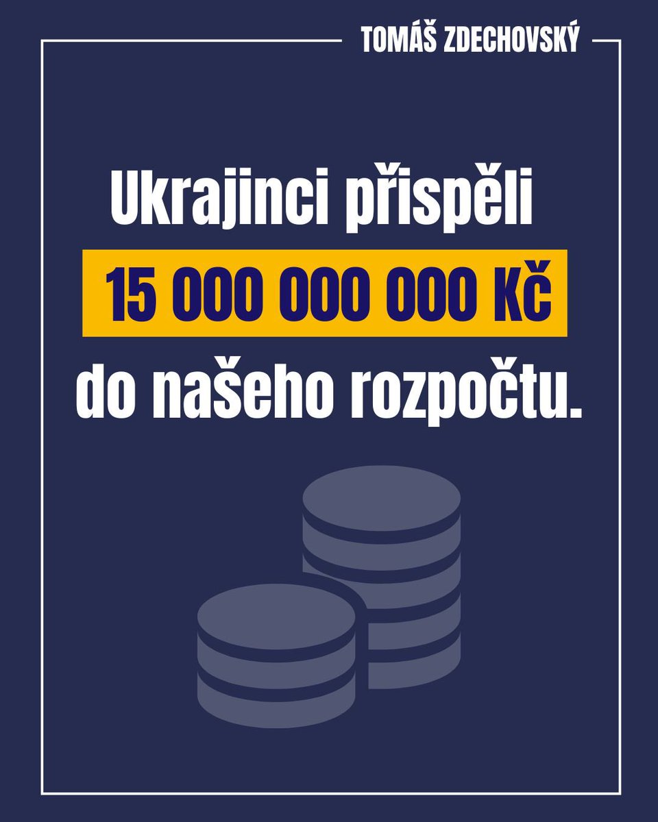 Že na Ukrajince doplácíme? Nesmysl! Za první polovinu roku odvedli do rozpočtu přes 15 000 000 000 Kč, zatímco poskytnutá pomoc činila jen 7,6 mld.  

Takže Ukrajinci pomáhají plnit naši státní kasu a my na ně ještě budeme nadávat? S tím se jděte vycpat.