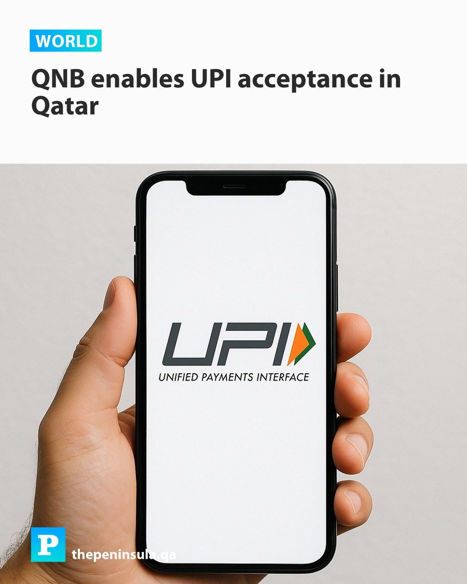 In cooperation with NPCI International Payments Limited (NIPL), QNB has enabled the acceptance of QR code-based Unified Payments Interface (UPI) across Qatar via point-of-sale (POS) terminals

#Qatar 

Read more: s.thepeninsula.qa/nblnpq