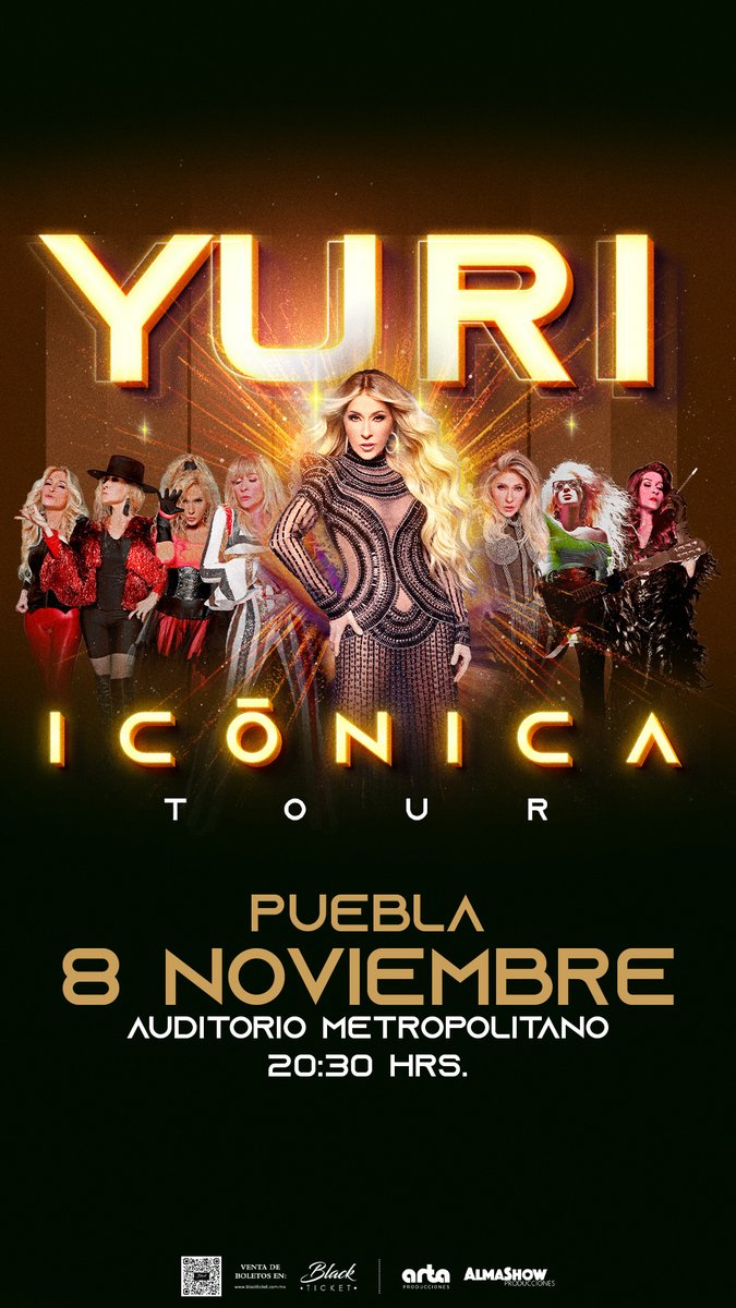🎤 ¡YURI llega con su Tour ÍCONICA a Puebla! 

Ven a cantar a todo pulmón sus éxitos.  
🗓 8 de noviembre
🕣 20:30 horas
🎟 Boletos disponibles en: Blackticket.com.mx o en taquilla del auditorio. 

#NocheDeEstrellas