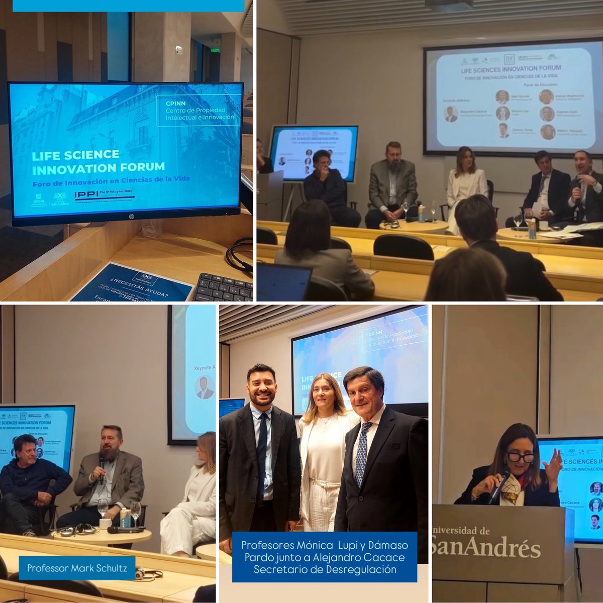 Life Sciences Innovation Forum, organizado por el CPINN (Centro de Propiedad Intelectual e Innovación <a href="/UdeSA/">Universidad de San Andrés</a>)

Se discutió cómo acelerar el crecimiento del sector en Argentina, promover la biofabricación local y garantizar un mejor acceso a medicamentos innovadores.
