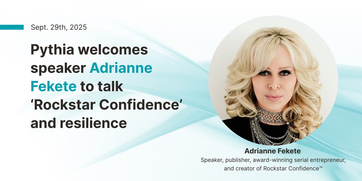 Pythian's tweet image. We’re excited to welcome @AdrianneFekete to speak with our Pythia women's Employee Resource Group (ERG)! 
She'll share her experience as an award-winning media expert and founder to discuss building confidence and resilience. 
#WomenInTech #PythianLife #Pythia