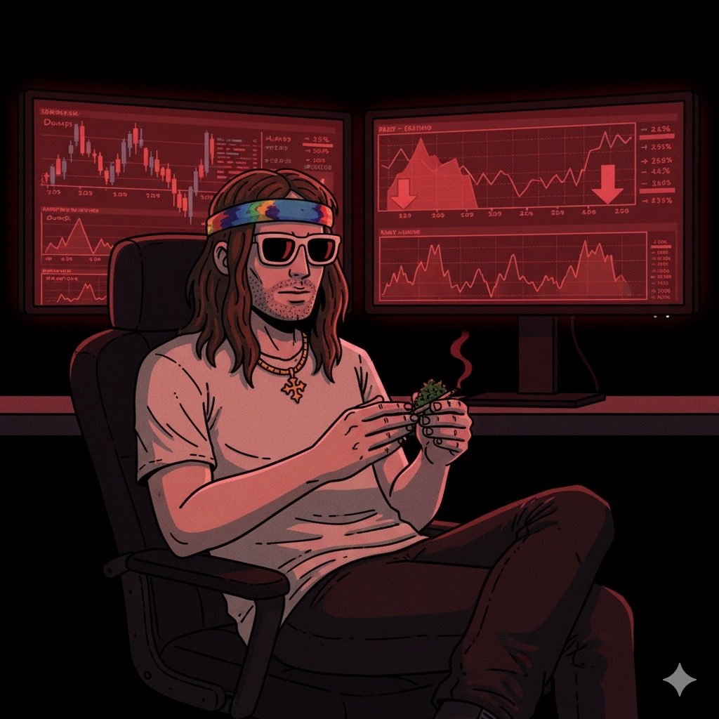 Market is down? Roll a blunt. Image made by <a href="/dschoasch/">dschoasch (33.3%)</a> <a href="/MidEvilsNFT/">Mid Evils</a>